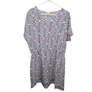 Alba Patprimo Womens Dress Size 16+ Purple Floral Farm Rio Boho Dress